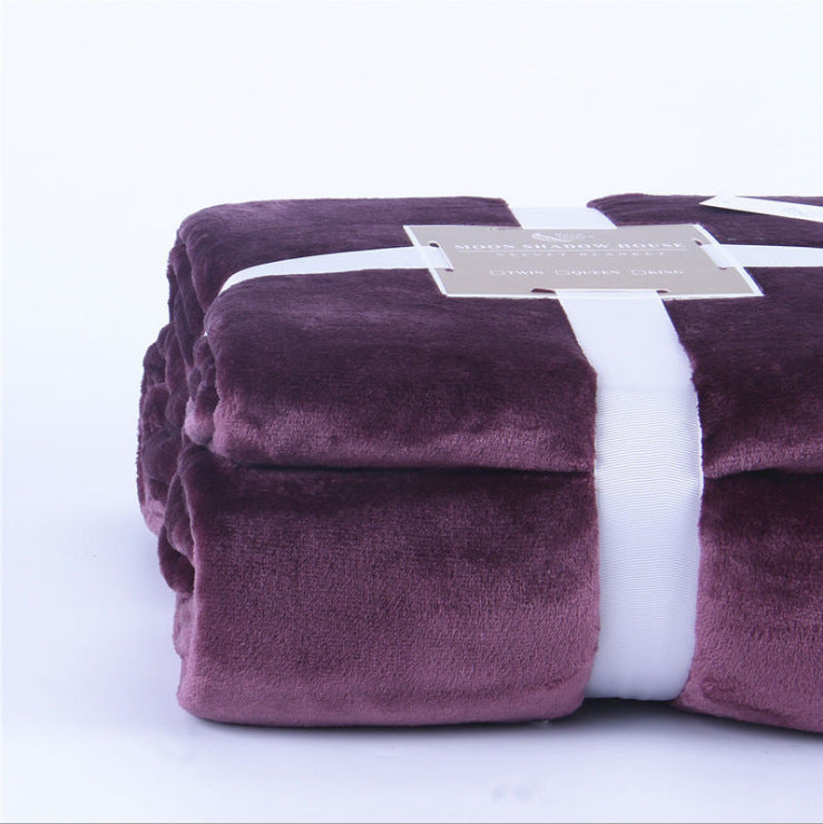 Autumn Winter Cashmere Blanket Solid Color Fake Fur Single Sofa Plush Warm Fleece