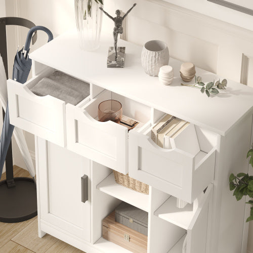 Storage Cabinets, Wooden Floor Cabinet, with Drawers and Shelves