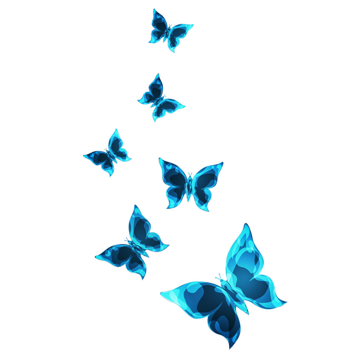 Blue Luminous Small Butterfly Bedroom Living Room Luminous Stickers Home Decor