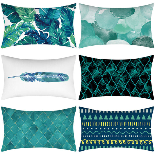 Teal Teal Home Decor Cushion Lumbar Pillowcase