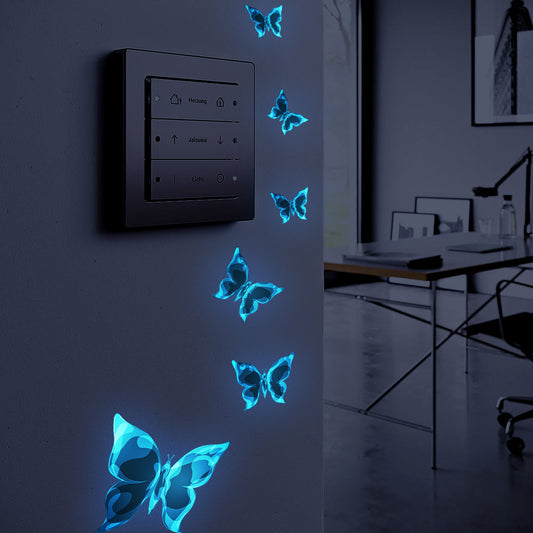 Blue Luminous Small Butterfly Bedroom Living Room Luminous Stickers Home Decor