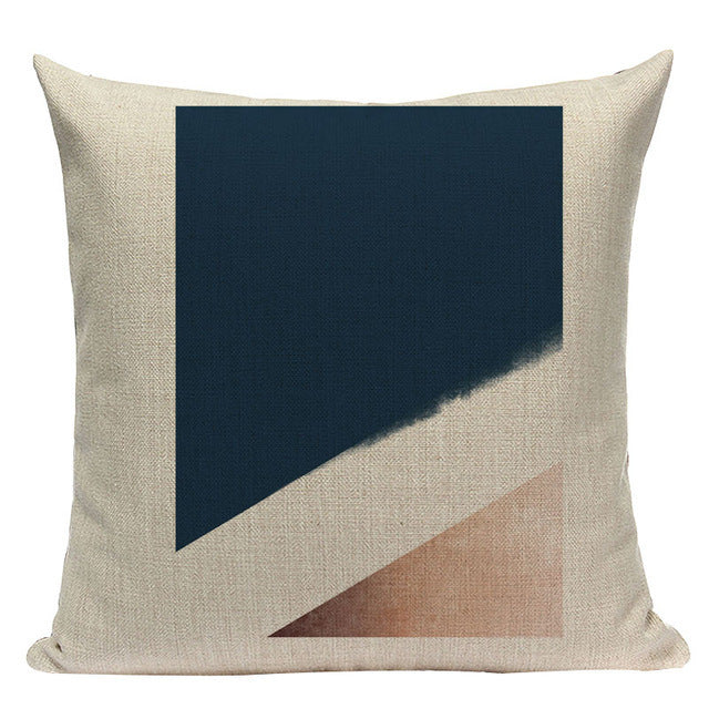 Design Geometric Throw Pillow Linen Modern