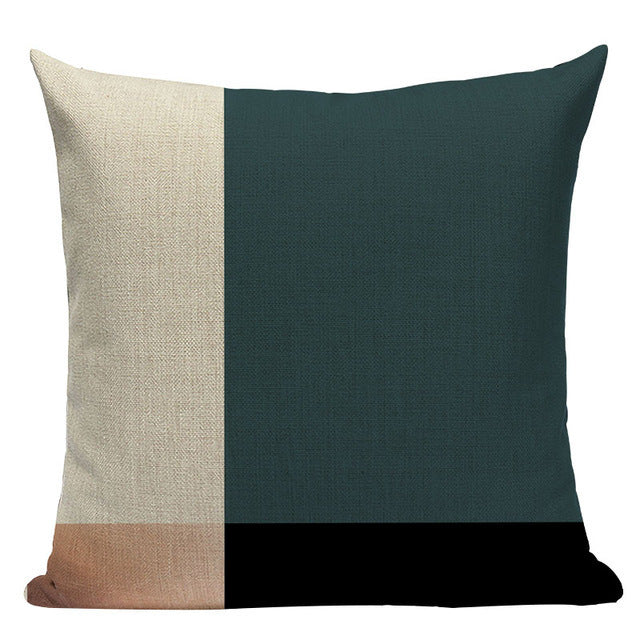 Design Geometric Throw Pillow Linen Modern