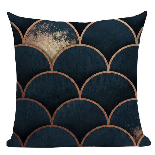 Design Geometric Throw Pillow Linen Modern