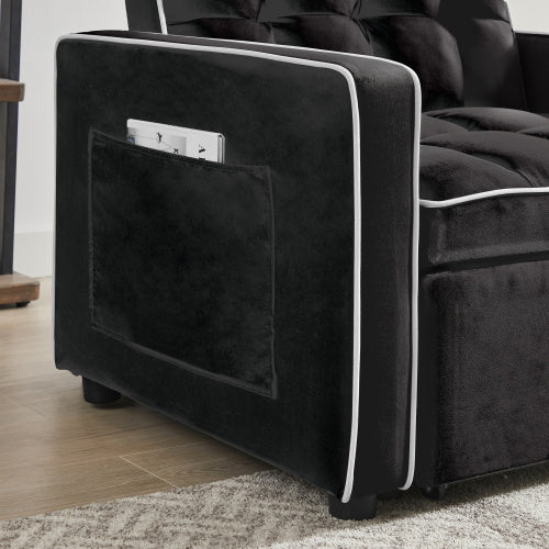 3-in-1 Sofa Bed Chair Fold-out Sofa Bed Adjustable Back Sofa Chaise Longue Single Bed Modern Chair