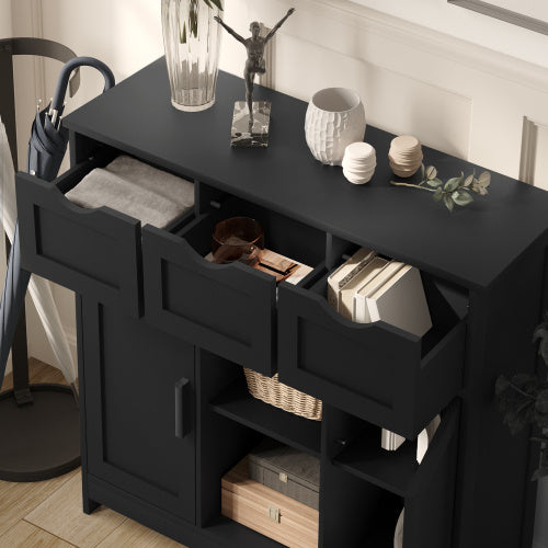 Storage Cabinets, Wooden Floor Cabinet, with Drawers and Shelves