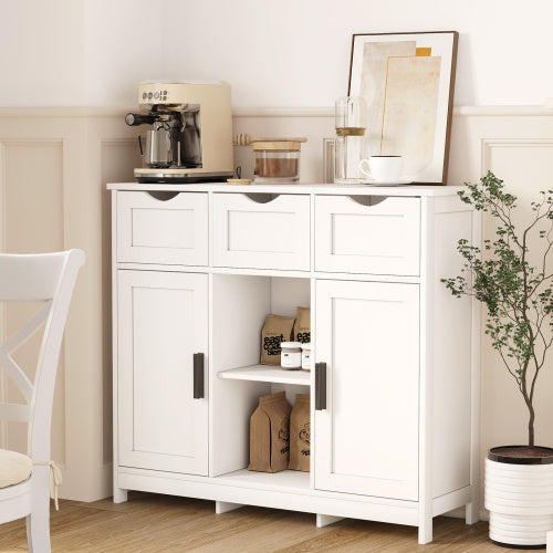 Storage Cabinets, Wooden Floor Cabinet, with Drawers and Shelves