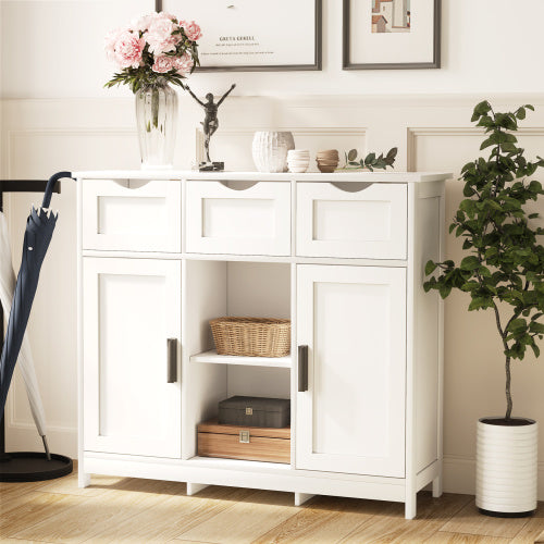 Storage Cabinets, Wooden Floor Cabinet, with Drawers and Shelves