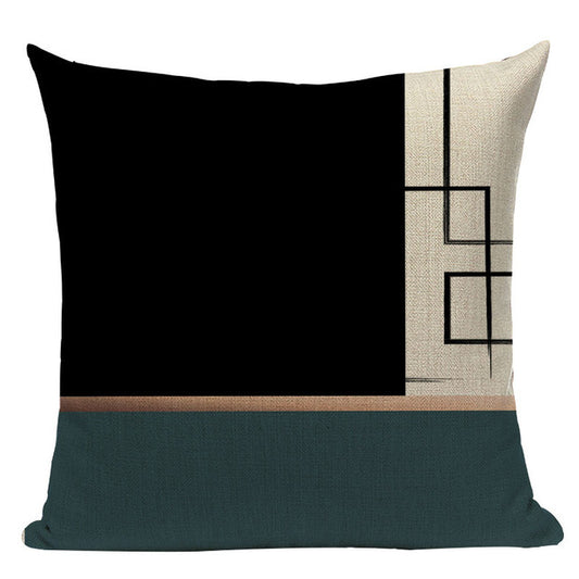 Design Geometric Throw Pillow Linen Modern