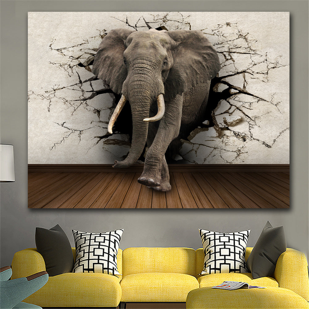 Creative Home Decor Elephant Canvas Painting