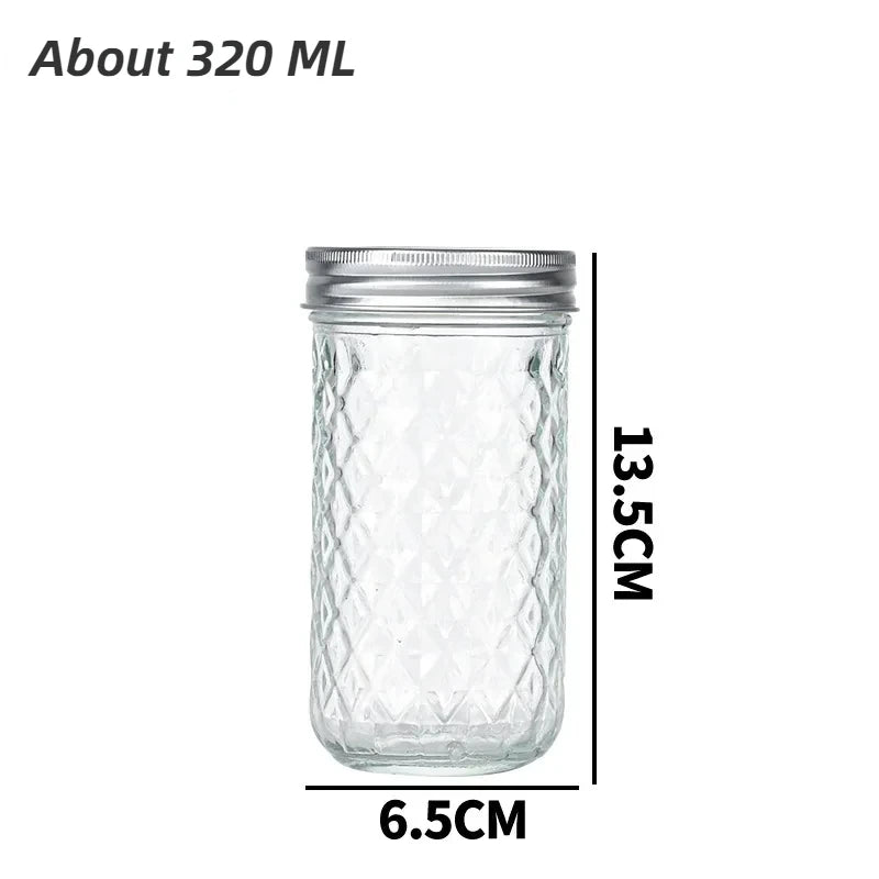 Mason Jar with Lid High Temperature Resistant Easy to Clean