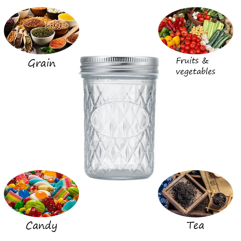 Mason Jar with Lid High Temperature Resistant Easy to Clean