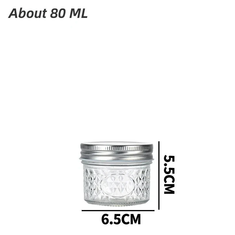 Mason Jar with Lid High Temperature Resistant Easy to Clean