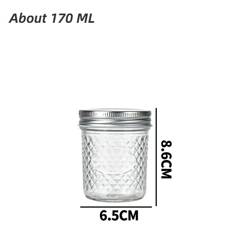 Mason Jar with Lid High Temperature Resistant Easy to Clean