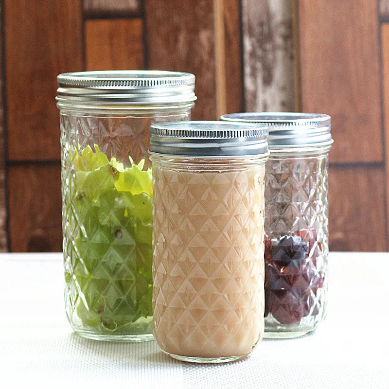 Mason Jar with Lid High Temperature Resistant Easy to Clean