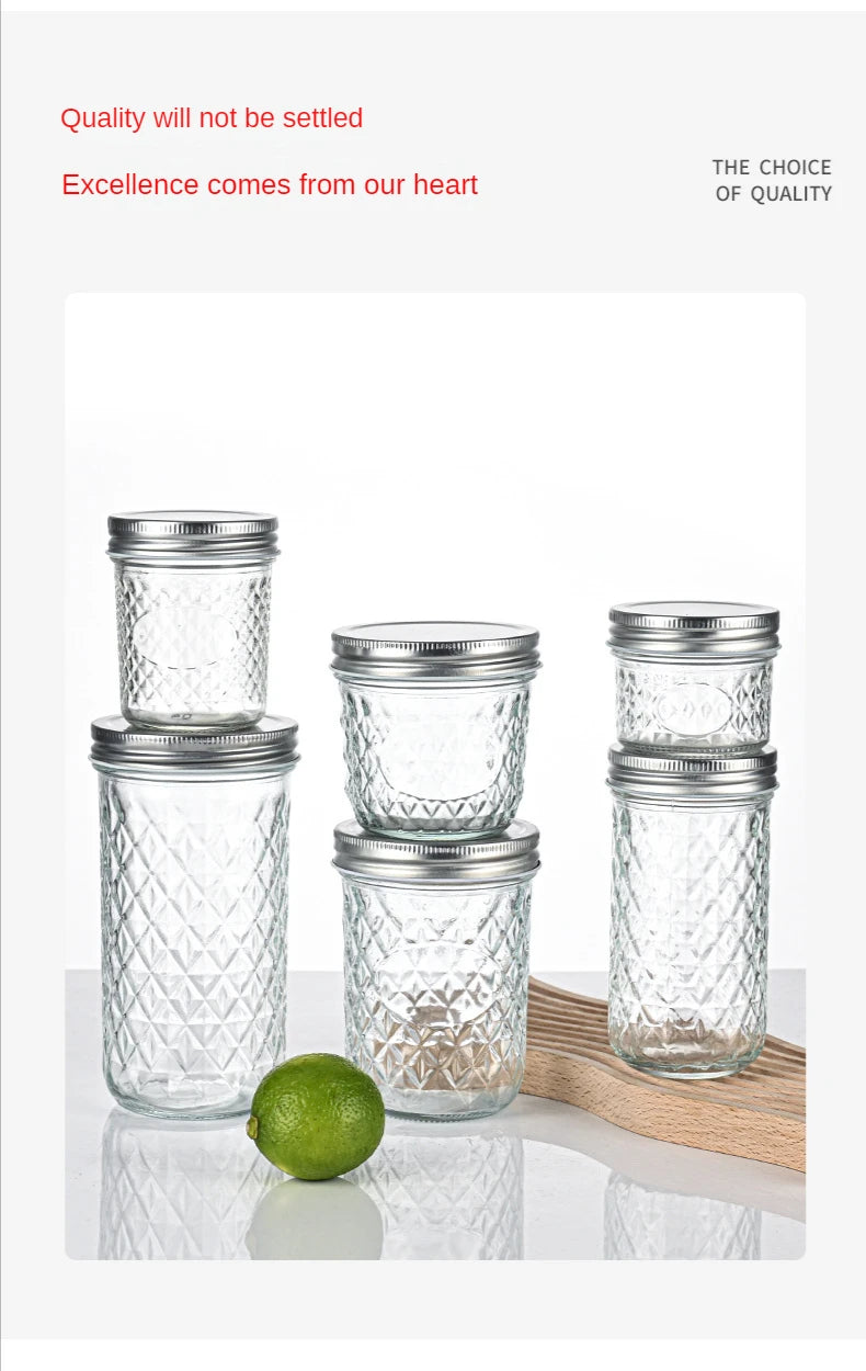 Mason Jar with Lid High Temperature Resistant Easy to Clean