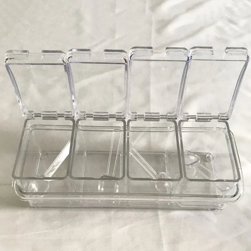 Seasoning Container Clear Condiment Storage Box for Storing Spices