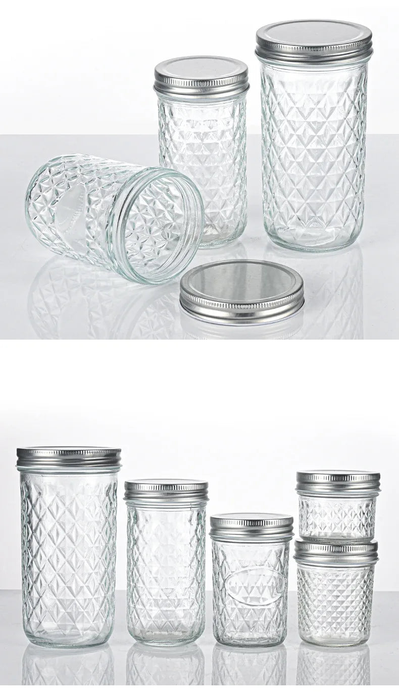 Mason Jar with Lid High Temperature Resistant Easy to Clean