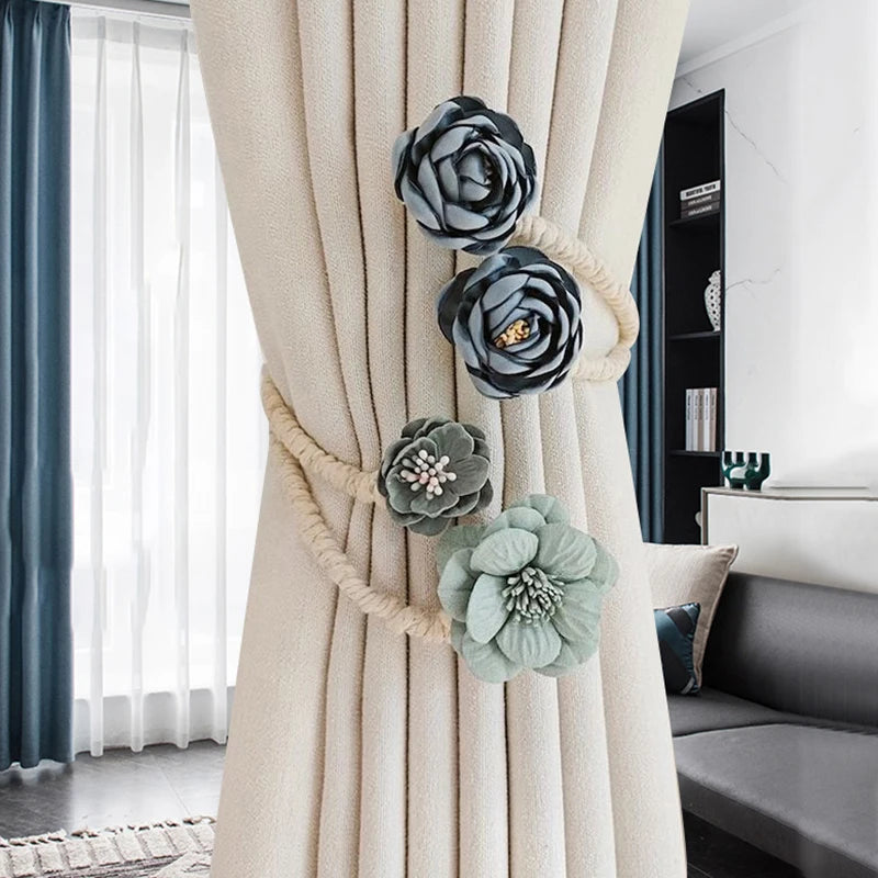 Modern Handmade Creative Flower and Branch Curtain Tieback