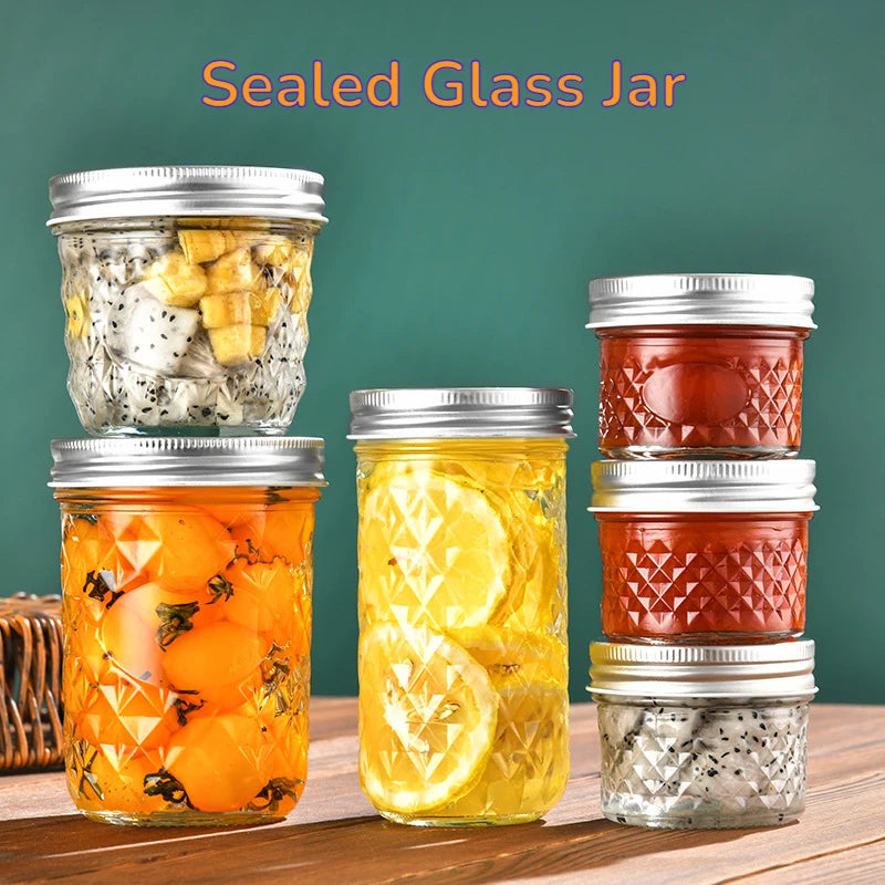 Mason Jar with Lid High Temperature Resistant Easy to Clean