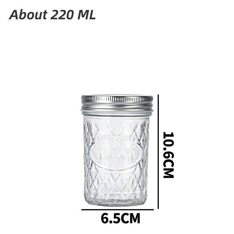 Mason Jar with Lid High Temperature Resistant Easy to Clean