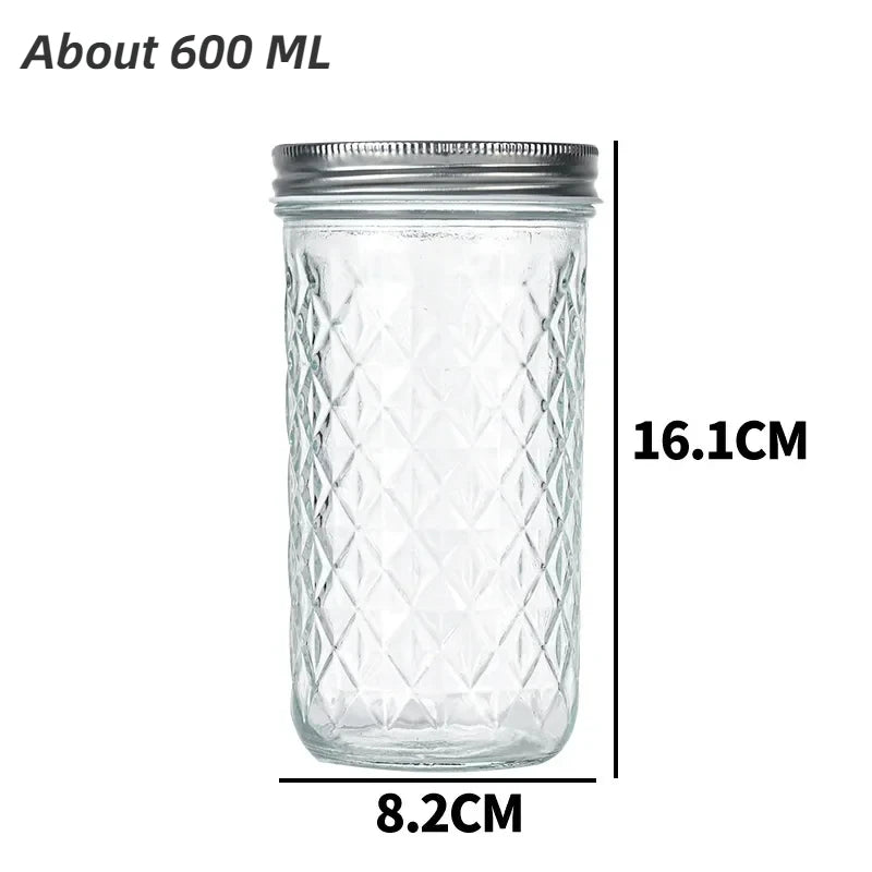 Mason Jar with Lid High Temperature Resistant Easy to Clean