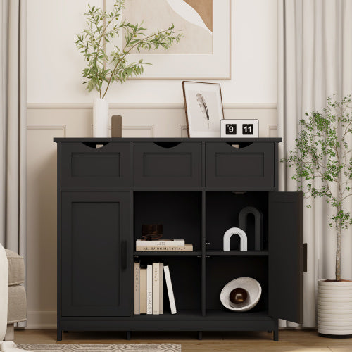 Storage Cabinets, Wooden Floor Cabinet, with Drawers and Shelves