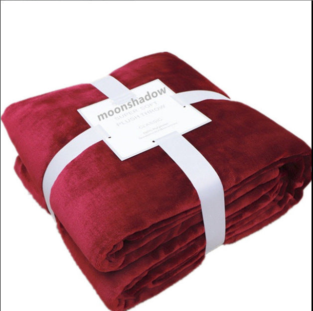 Autumn Winter Cashmere Blanket Solid Color Fake Fur Single Sofa Plush Warm Fleece