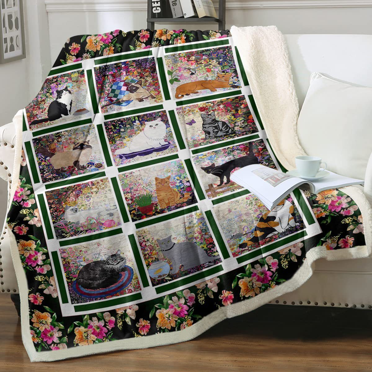 Animal Pattern Printing Double Layer Blanket