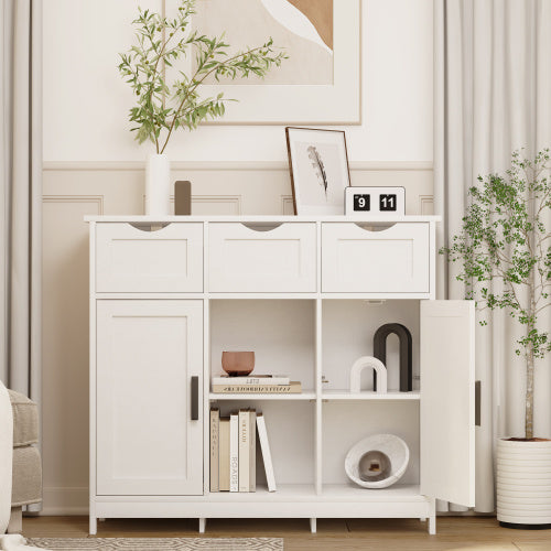 Storage Cabinets, Wooden Floor Cabinet, with Drawers and Shelves