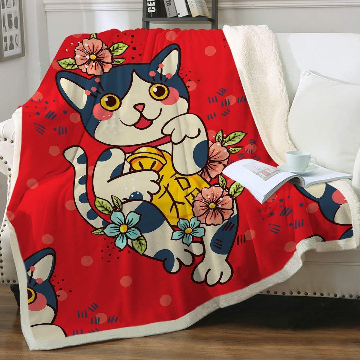 Animal Pattern Printing Double Layer Blanket